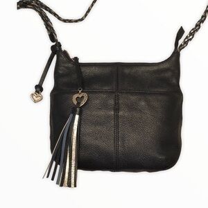 Brighton blue leather baby Barbados crossbody bag